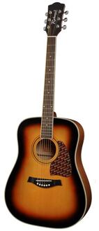 Richwood RD-16-SB akoestische gitaar akoestische gitaar, dreadnought, massief bovenblad, die cast mechanieken, sunburst