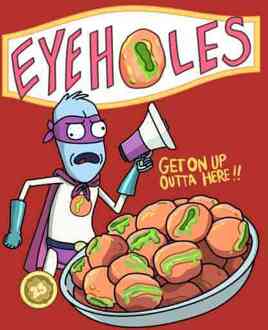 Rick and Morty Eyeholes T-shirt - Zavvi Exclusive - Rood - L