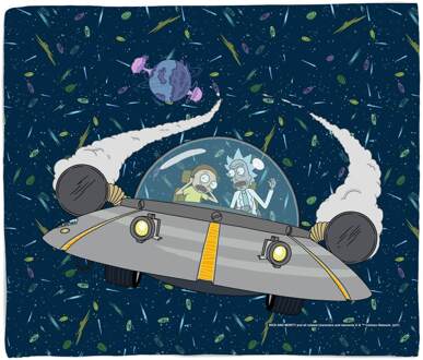 Rick and Morty Flying Space Adventure Fleece Blanket - L