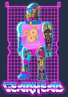 Rick and Morty Gearhead T-shirt - Navy - XL Blauw