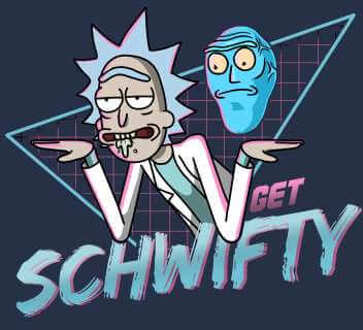 Rick and Morty Get Schwifty Hoodie - Navy - XL