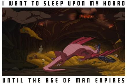 Rick and Morty I Want To Sleep Upon My Hoard Men's T-Shirt - White - M Wit