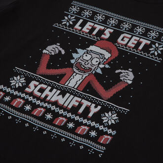 Rick and Morty Kerstmis Lets Get Schwifty T-Shirt - Zwart - 3XL