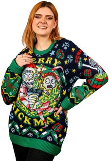 Rick and Morty Merry Rickmas Knitted Christmas Jumper - L