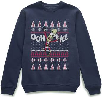 Rick and Morty Ooh Wee Christmas Jumper - Navy - M Blauw