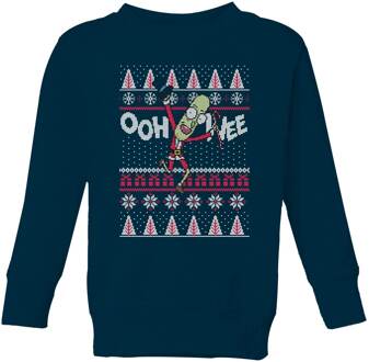 Rick and Morty Ooh Wee Kids' Christmas Jumper - Navy - 134/140 (9-10 jaar) Blauw - L