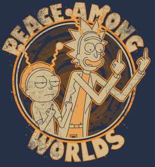 Rick and Morty Peace Among Worlds Hoodie - Navy - L
