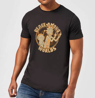 Rick and Morty Peace Among Worlds T-shirt - Zwart - XXL
