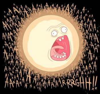 Rick and Morty Screaming Sun Dames T-shirt - Zwart - 3XL