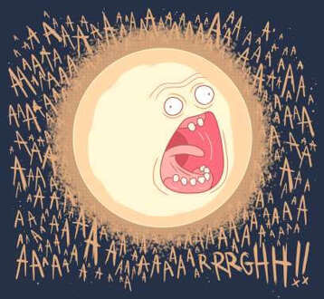 Rick and Morty Screaming Sun Hoodie - Navy - XXL