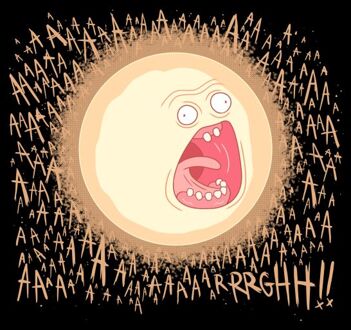 Rick and Morty Screaming Sun T-shirt - Zwart - XL