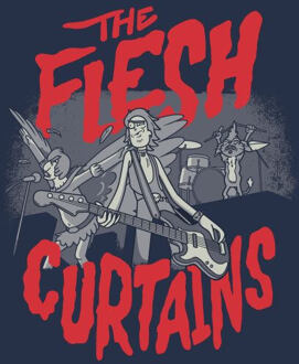 Rick and Morty The Flesh Curtains Dames T-shirt - Navy - L - Navy blauw