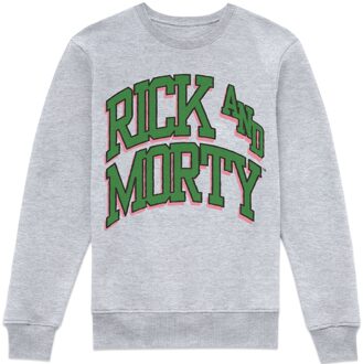 Rick and Morty Varsity Sweatshirt - Grey - M Grijs