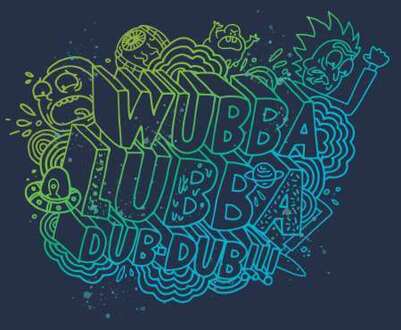 Rick and Morty Wubba Lubba Dub Dub Hoodie - Navy - XL