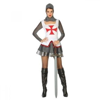 Ridder/kruisvaarder/tempelier verkleed jurk dames- carnavalskleding - voordelig geprijsd XL (42-44)