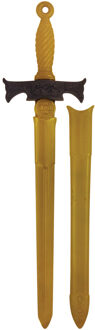 Ridder zwaard - verkleed speelgoed - bronskleurig - 66 cm - kunststof Goudkleurig