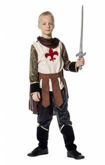 Ridderkostuum luxe kind Roland Bruin - Kastanje