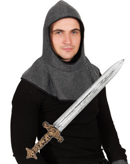Ridders Carnaval verkleed accessoires voor volwassenen - Ridderkap - Zwaard 59 cm - Kunststof