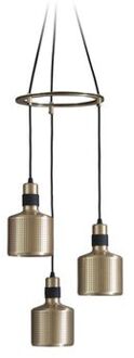 Riddle Cluster 3 Hanglamp - Messing - Zwart