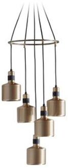 Riddle Cluster 5 Hanglamp - Messing - Zwart