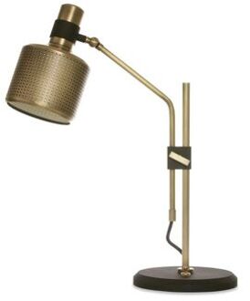 Riddle Single Tafellamp - Messing - Zwart