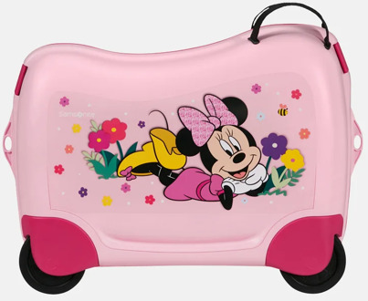 Ride-on Disney kinderkoffer minnie flower power Roze