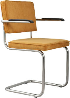 Ridge Rib Stoel met armleuningen Geel