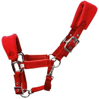 Riding Apparatuur Afneembare Spons Paard Halster Hoofdstel Zachte Verstelbare Riem Rood