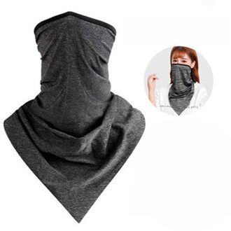 Riding Half Gezichtsmasker Warm En Winddicht Half Gezicht Mond Oorwarmer Sjaal Motorfiets Hals Cover Zon Uv-bescherming Stof donker grijs