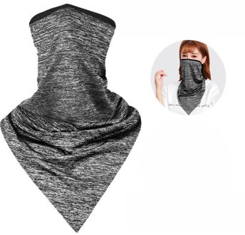 Riding Half Gezichtsmasker Warm En Winddicht Half Gezicht Mond Oorwarmer Sjaal Motorfiets Hals Cover Zon Uv-bescherming Stof grijs