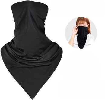 Riding Half Gezichtsmasker Warm En Winddicht Half Gezicht Mond Oorwarmer Sjaal Motorfiets Hals Cover Zon Uv-bescherming Stof zwart