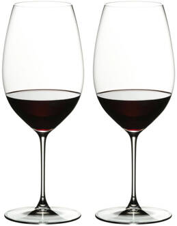 Riedel Rode Wijnglazen Veritas - New World Shiraz - 2 Stuks Transparant