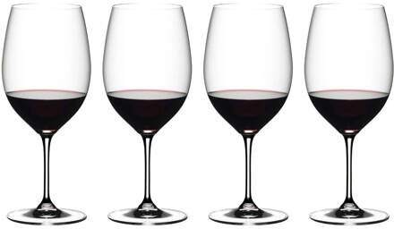 Riedel Vinum Cabernet/Merlot Wijnglazen - Set van 4 Transparant