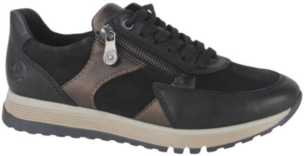 Rieker 49010-00 dames sneakers Zwart - 40