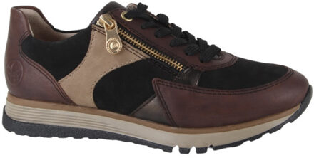 Rieker 49010-25 dames sneakers - maat 38 Zwart