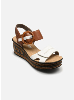 Rieker 68176-80 sandaal wit/bruin 3086 Klaproos - 40