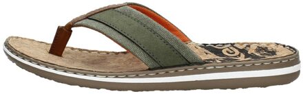 Rieker Ambor Slippers groen Leer - 40,41,42,43,44