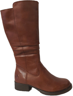 Rieker Basis Bruine Lange Hoge Laarzen voor Dames Rieker , Brown , Dames - 36 Eu,37 EU