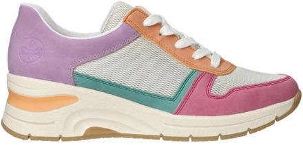 Rieker Beige Pastel Sneaker voor de lente Rieker , Multicolor , Dames - 40 Eu,41 Eu,42 Eu,39 Eu,37 Eu,38 Eu,36 EU