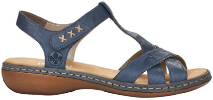 Rieker Comfortabele platte sandalen Rieker , Blue , Dames - 38 EU