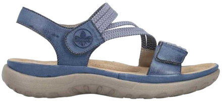 Rieker Dames leren sandalen Blauw - 39,5