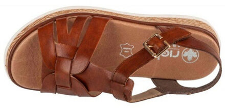 Rieker Dames logosandalen Bruin - 40