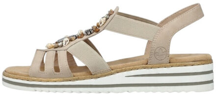 Rieker Dames zeeschelpen sandalen - maat 39,5 Beige