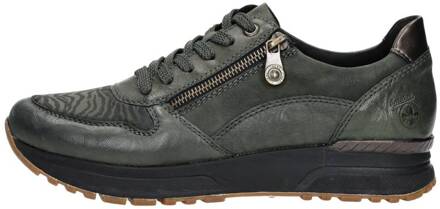 Rieker Donkergroene Leren Sneaker Rieker , Green , Heren - 41 Eu,39 Eu,36 Eu,37 Eu,40 Eu,38 EU