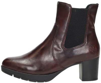 Rieker Enkellaarsjes Hak Bordeaux - 39