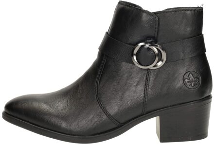 Rieker Enkellaarsjes Hak Zwart - 39