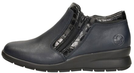 Rieker Enkellaarsjes Plat Blauw - 39
