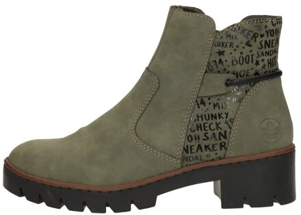 Rieker Enkellaarsjes Plat Groen - 37