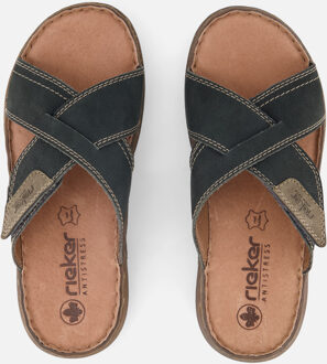 Rieker Jaipur Morelia Slippers blauw Imitatieleer - 40,41,42,43,44,46