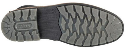 Rieker Leren enkellaarsjes met logo voor heren Zwart - 43